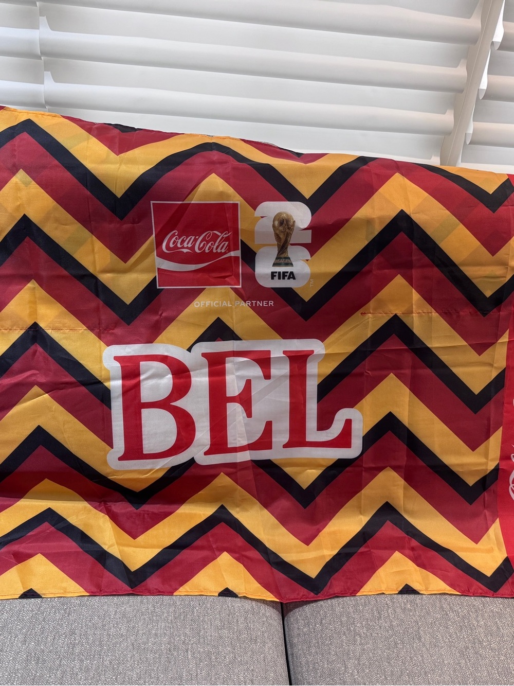 FIFA 2026 World Cup Belgium Coca-Cola Official Promotional BEL Flag Cape Poncho - Picture 10 of 12